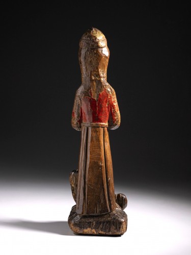 Sculpture  - The Virgin Crushing the Devil - Hispanic artist of the 13th century